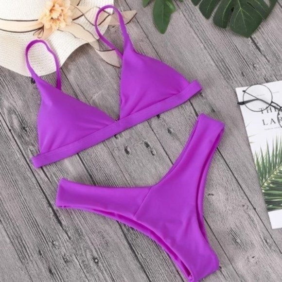 Royal Blue Print Cheeky "Perfect" Bikini - Picture 2 of 3